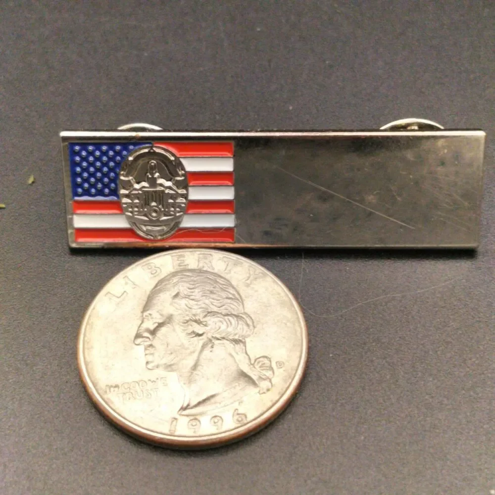 US American Flag Government Service Patriotic Lapel Hat Pin Bar Original
